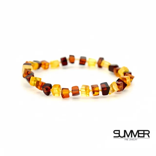 【SUMMER 寶石】提升氣場調整內在能量波羅地海琥珀方糖手鍊(4MM)