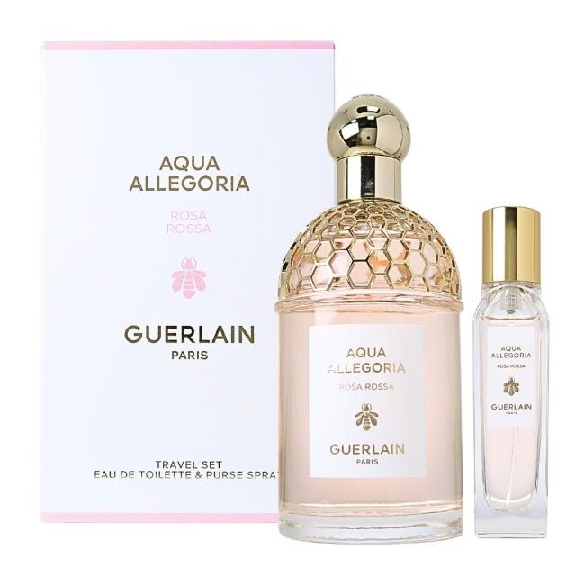【Guerlain 嬌蘭】Rosa Rossa 晨霧玫瑰淡香水二入組禮盒 125ml+15ml隨身瓶(平行輸入)