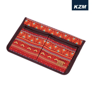 【KZM】(福利品)戶外露營-經典民族風可拆式椅側置物袋 紅 K8T3Z002 公司貨