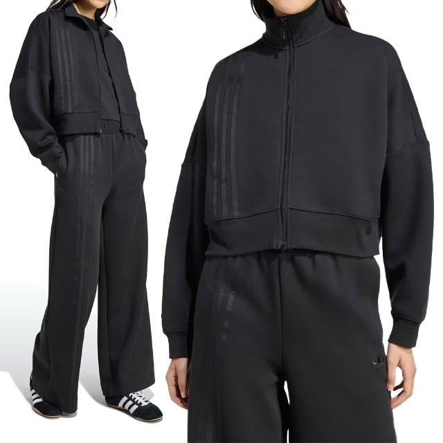 【adidas 愛迪達】3 Stripes Hoody 女款 黑色 亞規 帽T 運動 休閒 長袖 JX2701