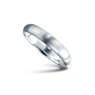 【彩糖鑽工坊】925純銀 銀戒 中性戒 4MM 霧面(Fragille 幸褔指輪 系列)