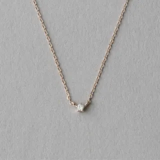 【ete】閃耀星星層疊爪鑲鑽石項鍊-0.01ct(粉霧金色 鉑金色 金色)