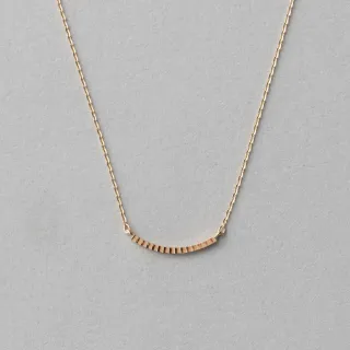 【ete】K18YG Clair鏡球切割閃耀項鍊(金色)