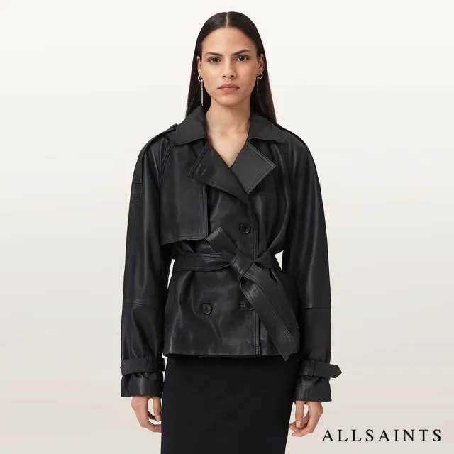 【ALLSAINTS】REED 寬鬆羊皮風衣皮衣 W035LD(舒適版型)