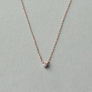 【ete】K18MPG 層疊八爪鑽石項鍊(粉霧金色)