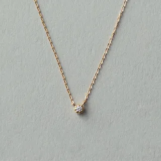 【ete】K18YG 層疊八爪鑽石項鍊(金色)