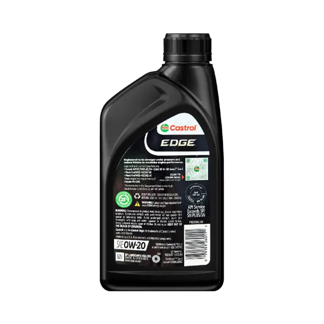 【CASTROL 嘉實多】Edge 0W20 全合成機油 946ml(整箱6入)