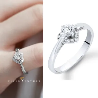 【Vividventure 亞帝芬奇】GIA 30分 DVS2 3VG 八心八箭 無螢光 天然鑽石 真鑽 戒指 璇愛(14K金台)