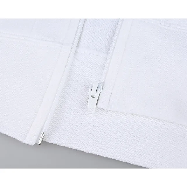 【Comme Des Garcons CDG】Comme Des Garcons 川久保玲 英文標籤LOGO雙層紅心純棉長袖連帽外套(女款/白)