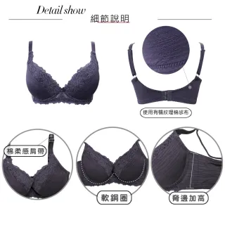 【Swear 思薇爾】舒棉Bra系列B-F罩軟鋼圈蕾絲包覆女內衣(沐檀紫)