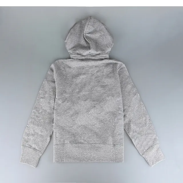 【Comme Des Garcons CDG】Comme Des Garcons Play川久保玲 標籤黑字LOGO小愛心純棉長袖連帽T恤(女款/灰)