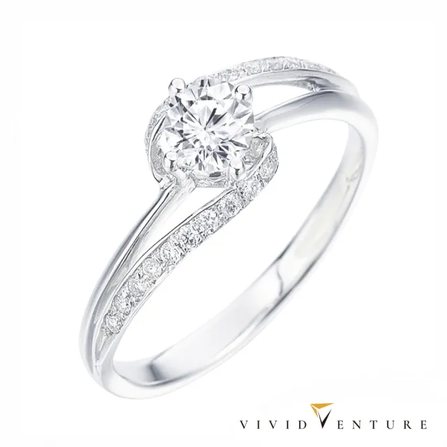 【Vividventure 亞帝芬奇】GIA 30分 DVS2 3VG 八心八箭 無螢光 天然鑽石 真鑽 戒指 甜蜜告白(14K金台)