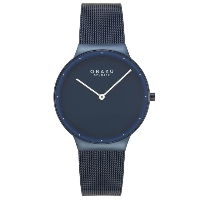 【OBAKU】純粹星空丹麥設計腕錶-星夜藍(V307LXLLML)