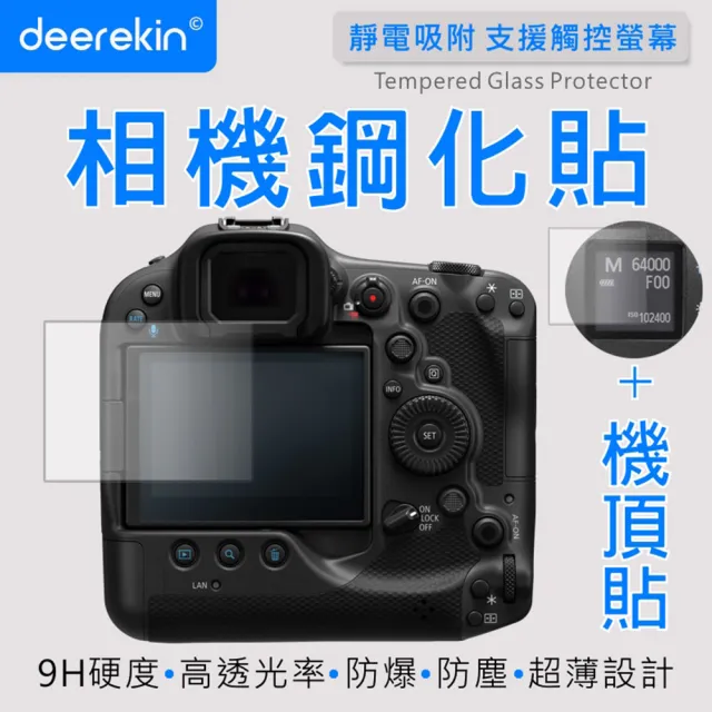【deerekin】相機鋼化貼 螢幕保護貼 含機頂貼(適用 Canon R1/R3/R5m2/R5/R5C、SIMGA BF)