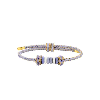 【周大福】多彩手編繩DIY 彩色編織情侶手繩(多款可選/繩長可調整/不含黃金)