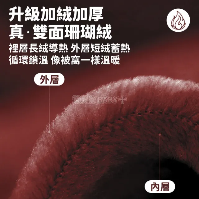 【寶貝家】《成人款-均碼》珊瑚絨睡衣(加絨加厚 珊瑚絨套裝 長袖保暖睡衣居家服套裝 雙面刷毛加厚長袖長褲)
