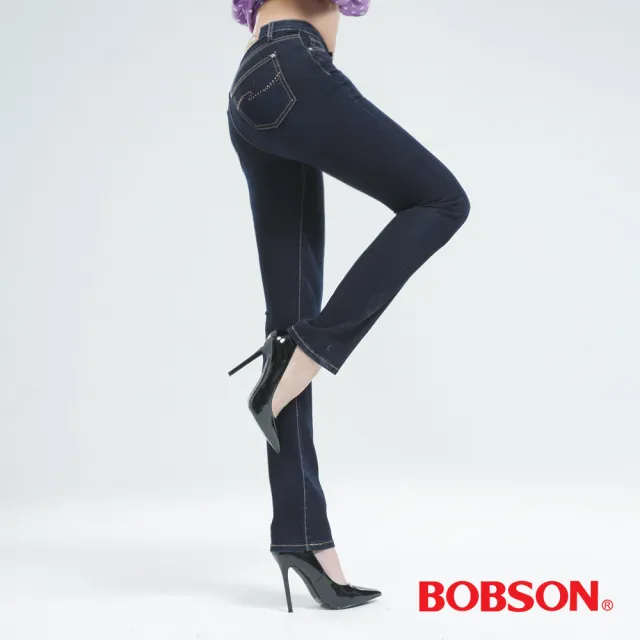 【BOBSON】超彈力小直筒褲(8035-52)