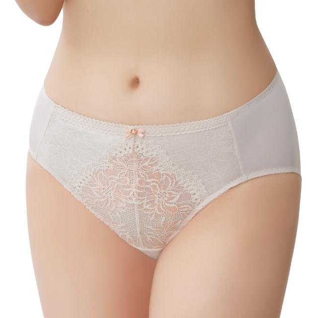 【Swear 思薇爾】撩波芙花春漾系列M-3XL蕾絲中腰三角女內褲(雅漾膚)