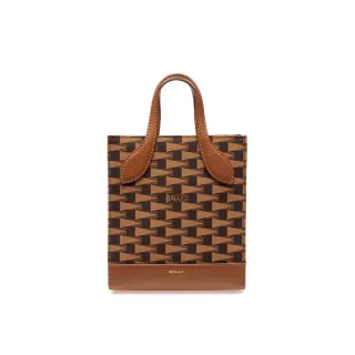【BALLY】官方直送BALLY  PENNANT 經典印花 斜背/手提 直式沙漠棕托特包