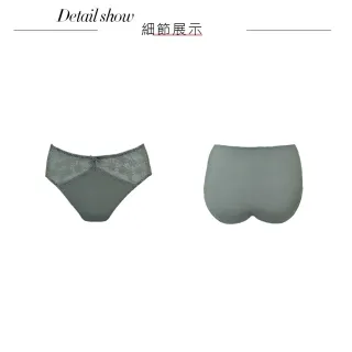 【Swear 思薇爾】輕醇BRA系列M-XXL涼感蕾絲中腰三角女內褲(鑄鐵灰)
