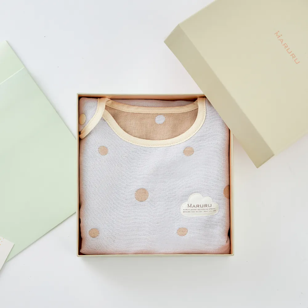 【MARURU】禮盒組 日本五層紗防踢背心 嬰兒藍(彌月禮盒 新生兒禮盒 出生送禮 新生兒送禮)