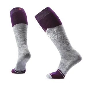 【SmartWool】女 機能 Snow 局部輕量減震 滑雪 高筒襪-日落幽谷 淺灰(美麗諾羊毛襪 抗臭襪 保暖襪 雪襪)