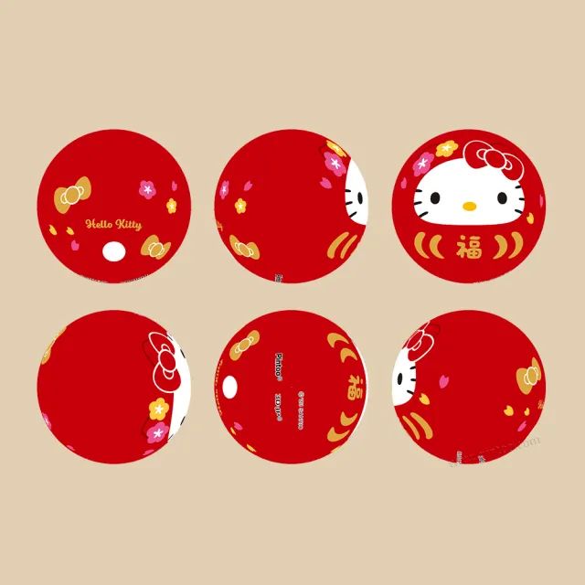 【Pintoo】開運達摩 - 拼圖盲盒整盒9入- Hello Kitty 酷洛米 大耳狗