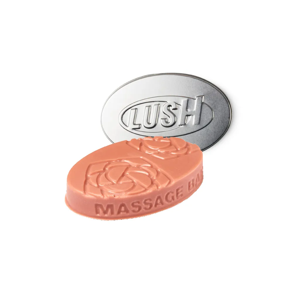 【LUSH 嵐舒】True Romance 瑰麗邂逅按摩芭組合(按摩芭x1+橢圓鐵盒x1/按摩油/玫瑰/茉莉)