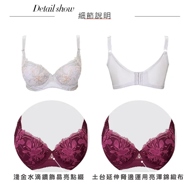 【Swear 思薇爾】浮花金萃系列C-F罩軟鋼圈背心型蕾絲刺繡集中包覆女內衣(橡灰色)