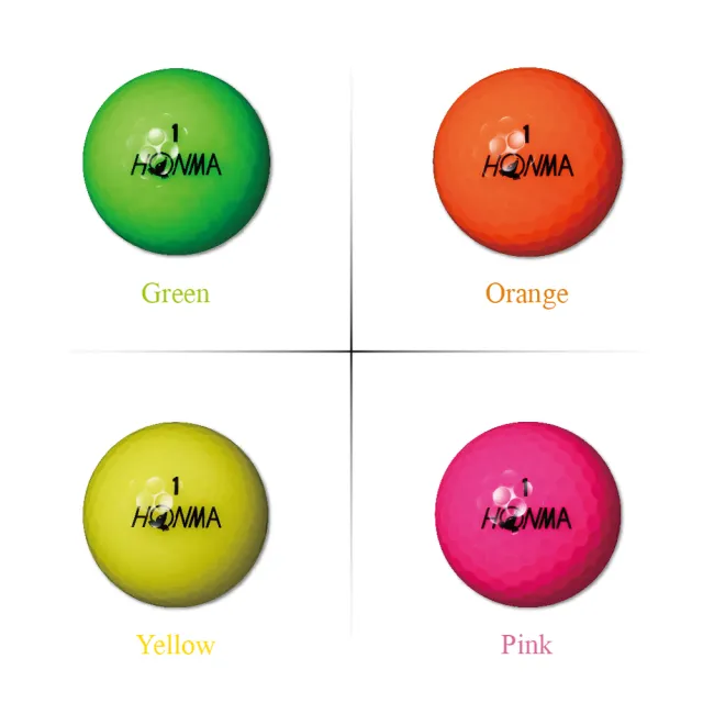 【HONMA 本間高爾夫】GOLF BALL NEW D1 兩層球 高爾夫球 BT2401合規高反發內核心 白色 彩色任選(3盒)