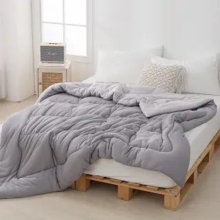 【HOYACASA  禾雅寢具】韓系Q彈雙色泡芙抗菌針織被-180x210 cm-芝麻慕斯-