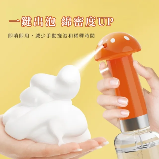 橙色狗狗洗澡自動打泡器(貓咪沐浴露起泡器 磁吸充電打泡泡機 泡沫機 泡泡杯 泡泡器)