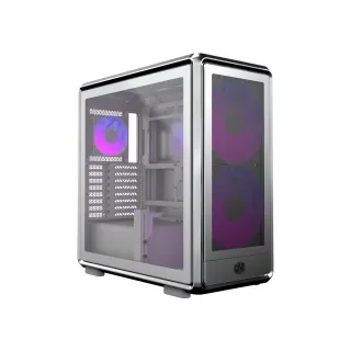 【Cooler Master 酷碼】MF 600 Mesh 電腦機殼(銀色/20cm ARGB 風扇-白*2+12cm ARGB風扇-白*1)