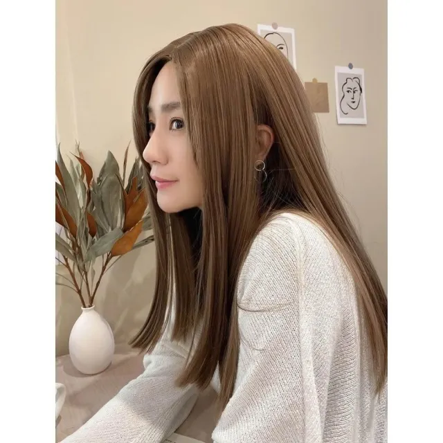 【魔髮樂】全頂假髮 47CM直髮 C0294(無瀏海 中分直髮 仿真假髮 韓系假髮)