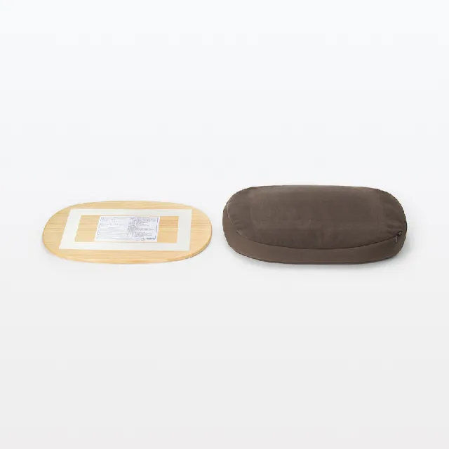 【MUJI 無印良品】膝上桌 約寬47x長31.5x高10cm(灰米/棕色)