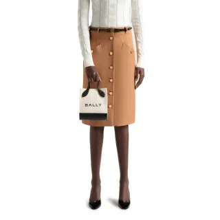 【BALLY】官方直送 BAR 帆布小托特包