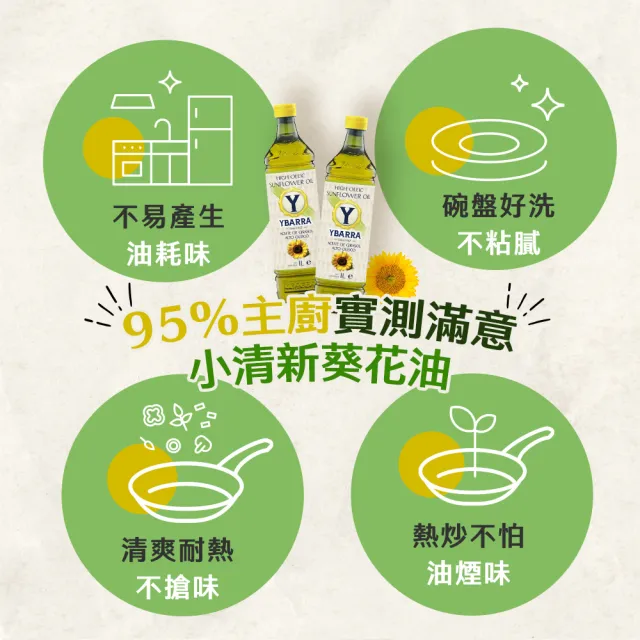 【YBARRA 益百萊】小清新葵花籽油(1000mlx1瓶)
