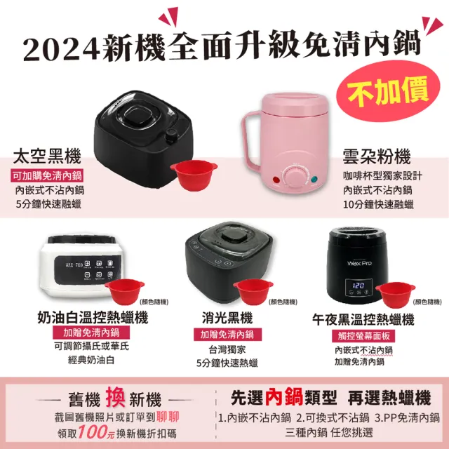 【MPB 巴黎小姐】時尚熱蠟套組 午夜黑+白柚(蜜蠟 鬍鬚 蠟豆 電動刀儀 脫毛膏 比基尼 母親節禮物)