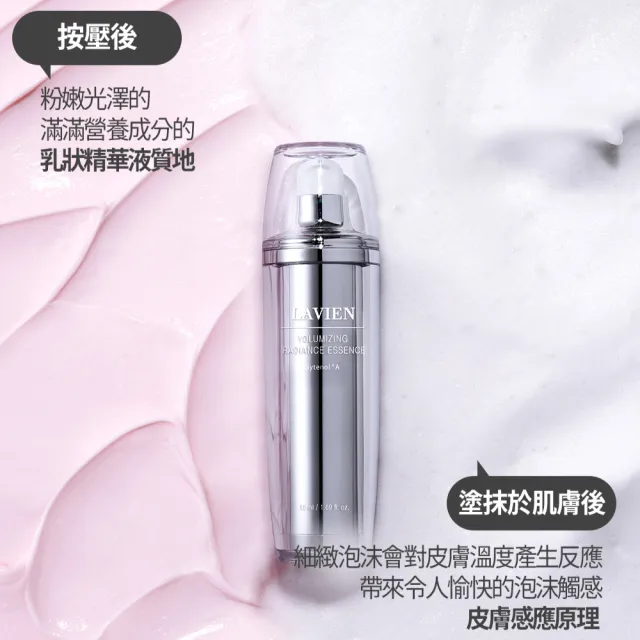 【LAVIEN 樂薇昂】彈力煥膚奶蓋精華液50ml(科技泡沫/保濕亮膚/彈力緊緻)