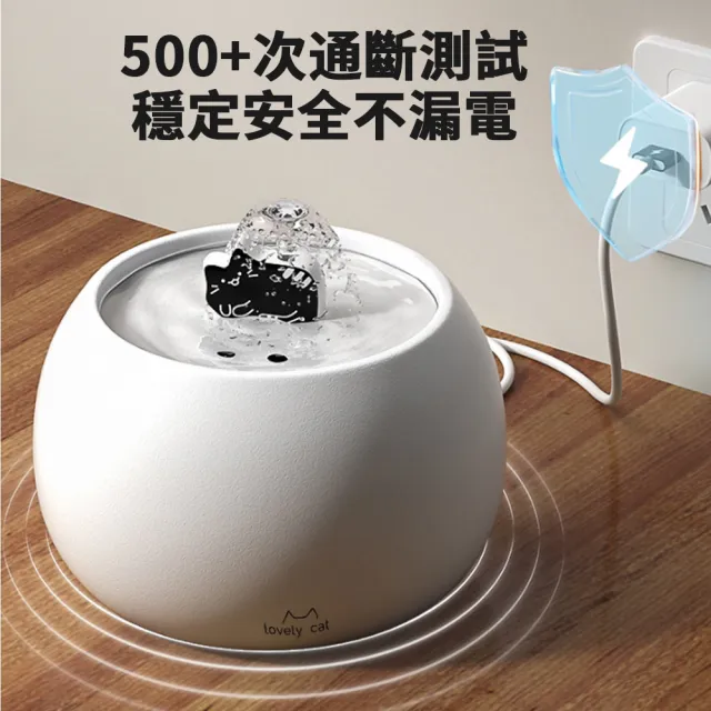 【Ancoy】智能寵物水泵循環過濾活水機 大容量陶瓷寵物自動飲水機 狗狗貓咪毛孩流動淨水喝水器 餵水器 1.5L