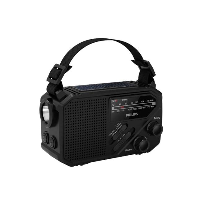 【Philips 飛利浦】TAR1609 防災手搖式收音機(從日常到緊急時刻 萬能收音機一台在手安心無憂！)