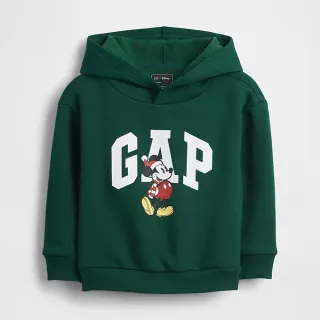 【GAP】男幼童裝 Gap x Disney迪士尼聯名 Logo印花帽T-綠色(847952)
