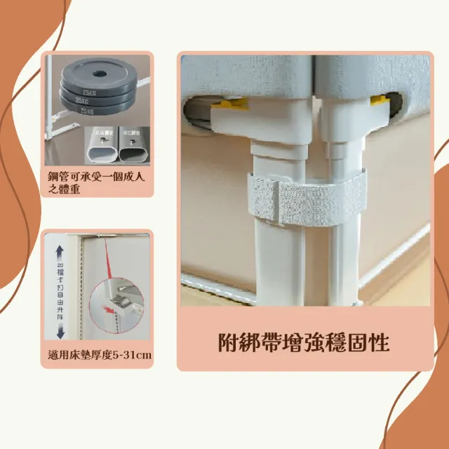 【KIDS PARK】安全床邊護欄L型共2片(3尺/5尺/6尺/7尺/垂直升降式圍欄/嬰兒圍欄/床圍護欄)