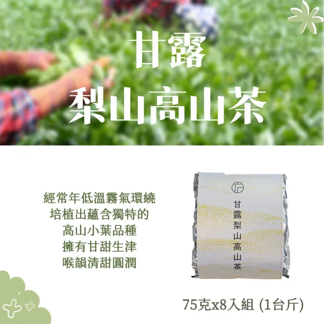 【Funbodhi 方菩提】甘露梨山高山茶75gx8包 高山茶 烏龍茶(共1斤;冷泡茶/梨山產區/年節禮物)