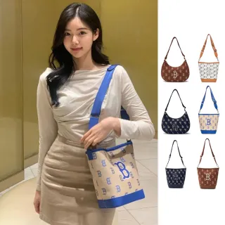 【MLB】腋下包 肩背包 水桶包 MONOGRAM系列 道奇/洋基/紅襪隊(3ABQL023N/3ABML023N-多款任選)