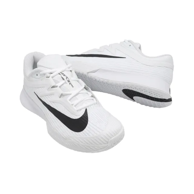 【NIKE 耐吉】硬地網球鞋 Wmns Zoom Vapor Pro 3 HC 女鞋 匹克球 男鞋 匹克球 白 黑 支撐 運動鞋(FZ2158-10
