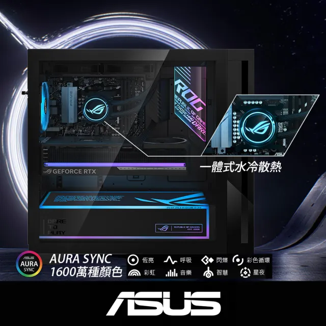 【ASUS 華碩】+Office2024★Ryzen 5 RX9060 XT電競電腦(Ryzen 5 8400F/16G/1TB SSD/RX9060 XT/W11/GM700TZ)