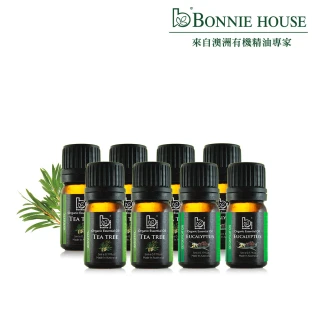 【Bonnie House 植享家】澳洲雙寶(茶樹精油5ml*5+尤加利精油5ml*3)