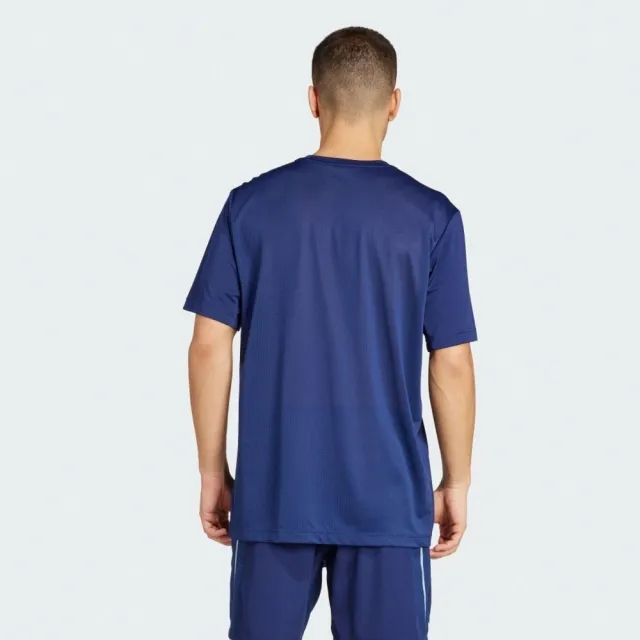 【adidas 愛迪達】愛迪達 Tech App Gf Tee 男 T恤 運動上衣 休閒短袖 吸濕排汗 藍 亞版(JZ8491)