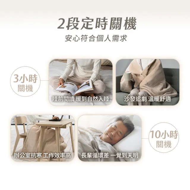 【SAMPO 聲寶】恆溫定時披蓋式法蘭絨電熱毯(HY-HC08BS)